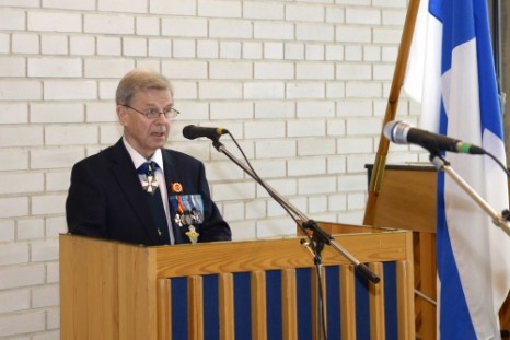 Juhlapuheen piti kenraaliluutnantti Heikki Nikunen. Kuva: Foto-Neiti